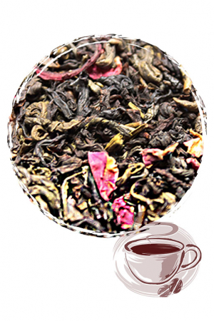 Суміш Чорного та Зеленого чаю "Полуниця Ваніль"