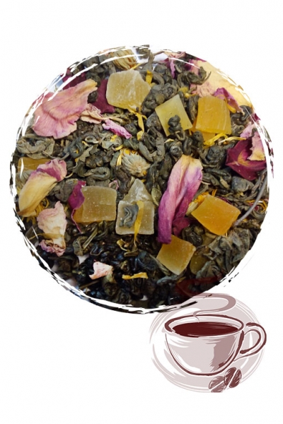 Зелений чай "Манговий" (середній лист)